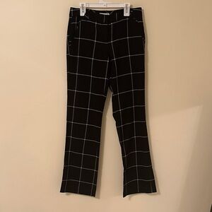 New York & Company Black and White Plaid Pants